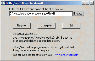 Screenshot for DLLRegSvr 2.0