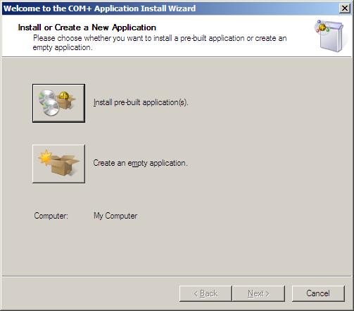 Create empty application