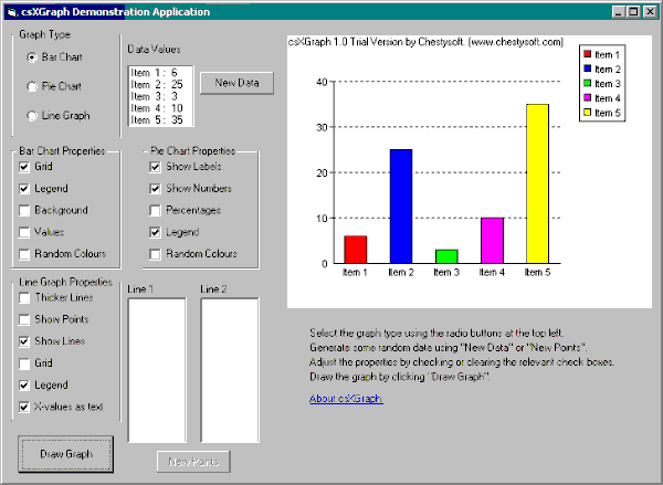 Graphs and charts in Visual Basic with ActiveX