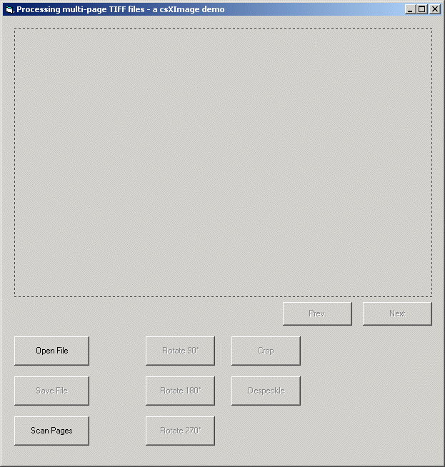 VB project to view and edit multipage TIFF images