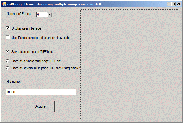 Demo project using VB.NET with an ADF Twain scanner