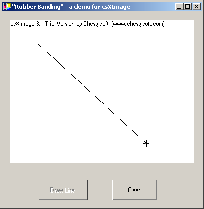 Visual Basic example of drawing a line with rubber banding